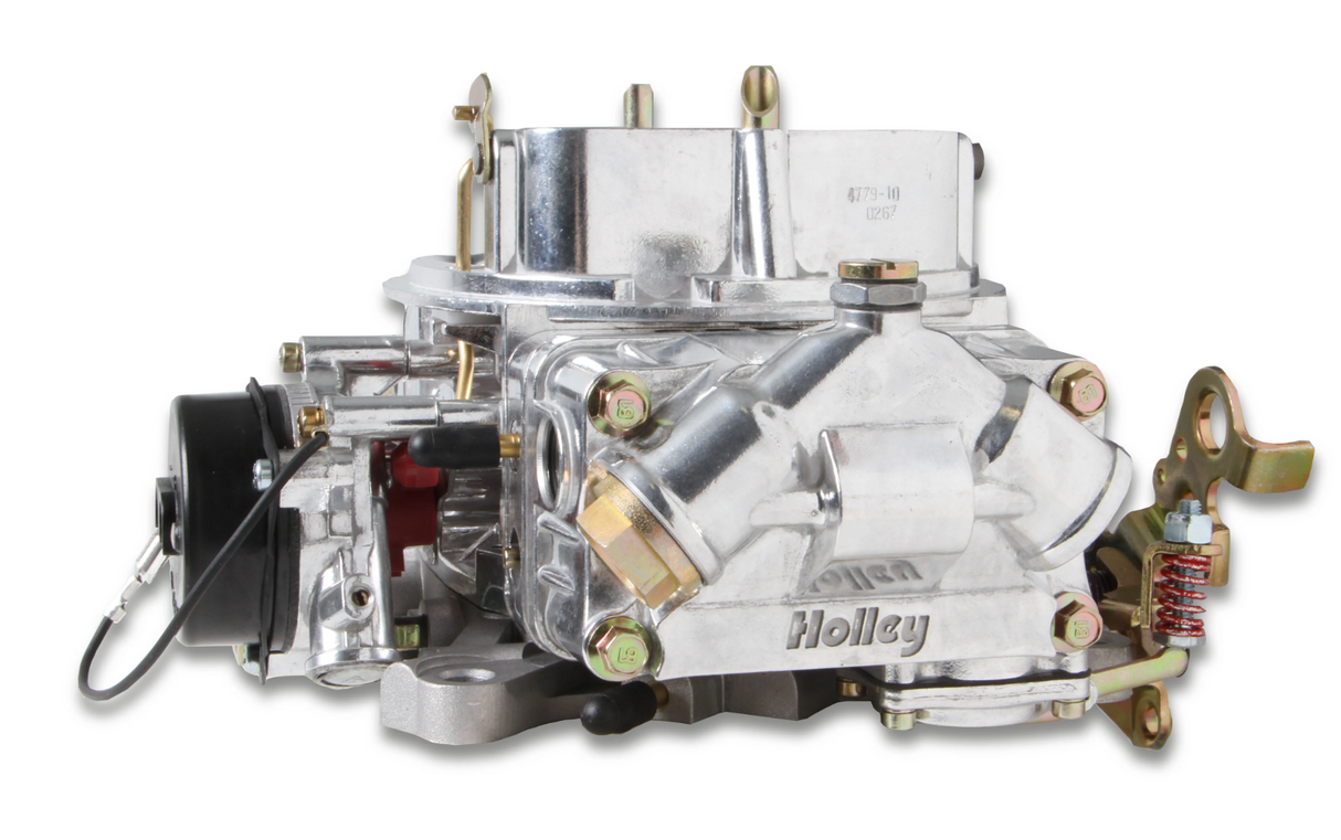 Holley® #0-4777SAE Aluminum Double Pump 4-Barrell Carburetor (650 CFM-4150-Mechanical Secondaries-Shiny-Gasoline)