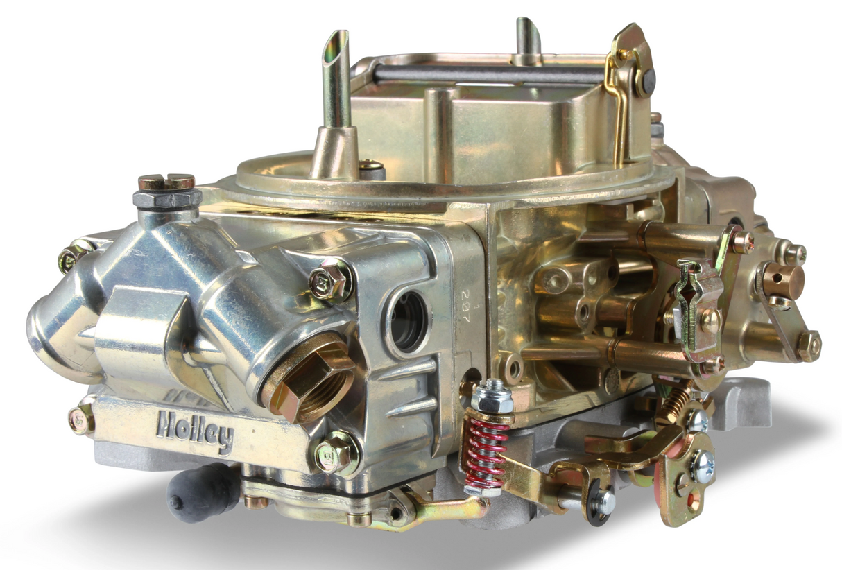 Holley® #0-4779C Double Pumper 4-Barrell Carburetor (750 CFM - 4150 - Mechanical Secondaries - Gold Dichromate - Gasoline)