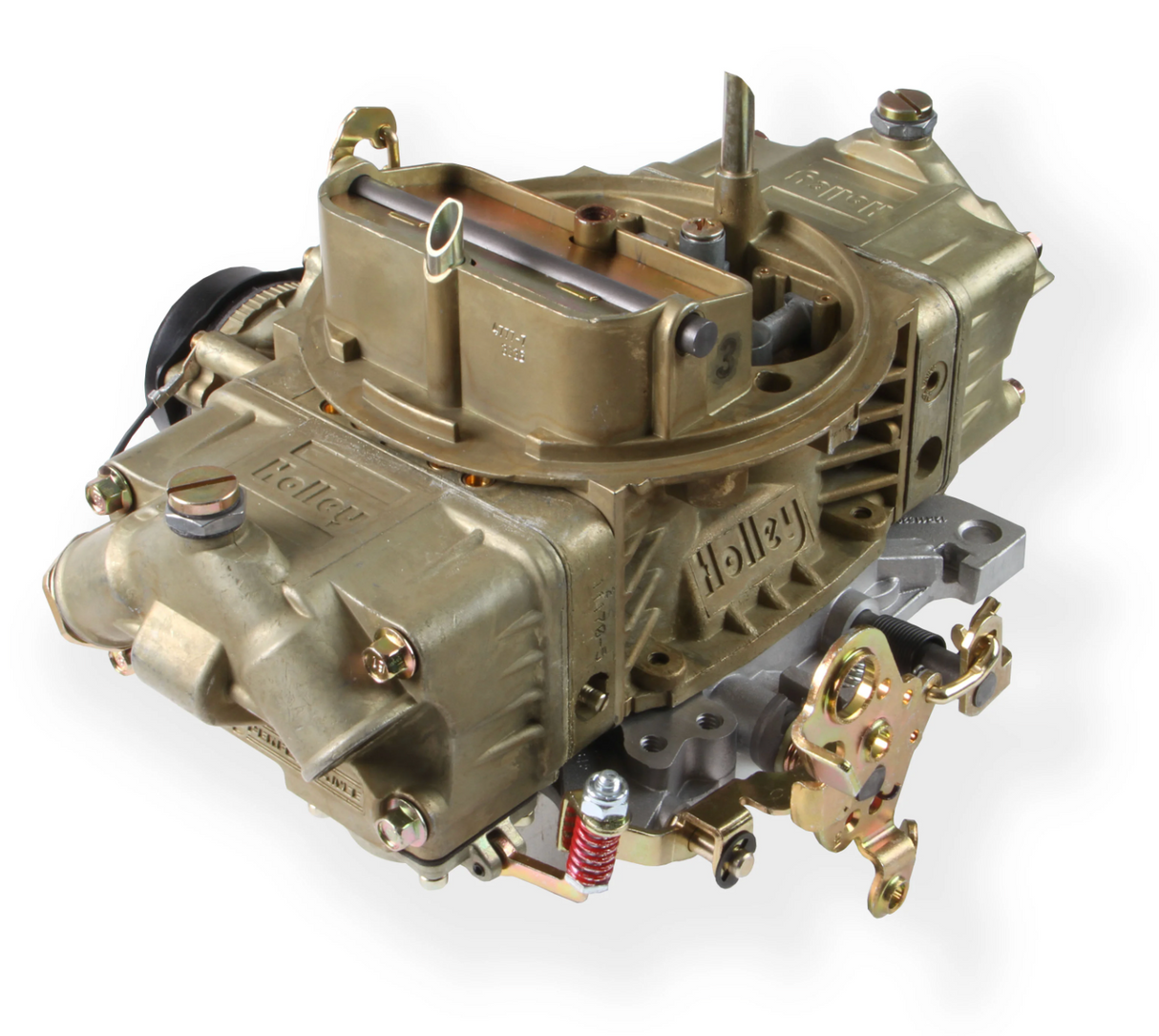 Holley® #0-4779CE Classic Double Pumper 4-Barrell Carburetor (750 CFM - 4150 - Mechanical Secondaries - Gold Dichromate - Gasoline)