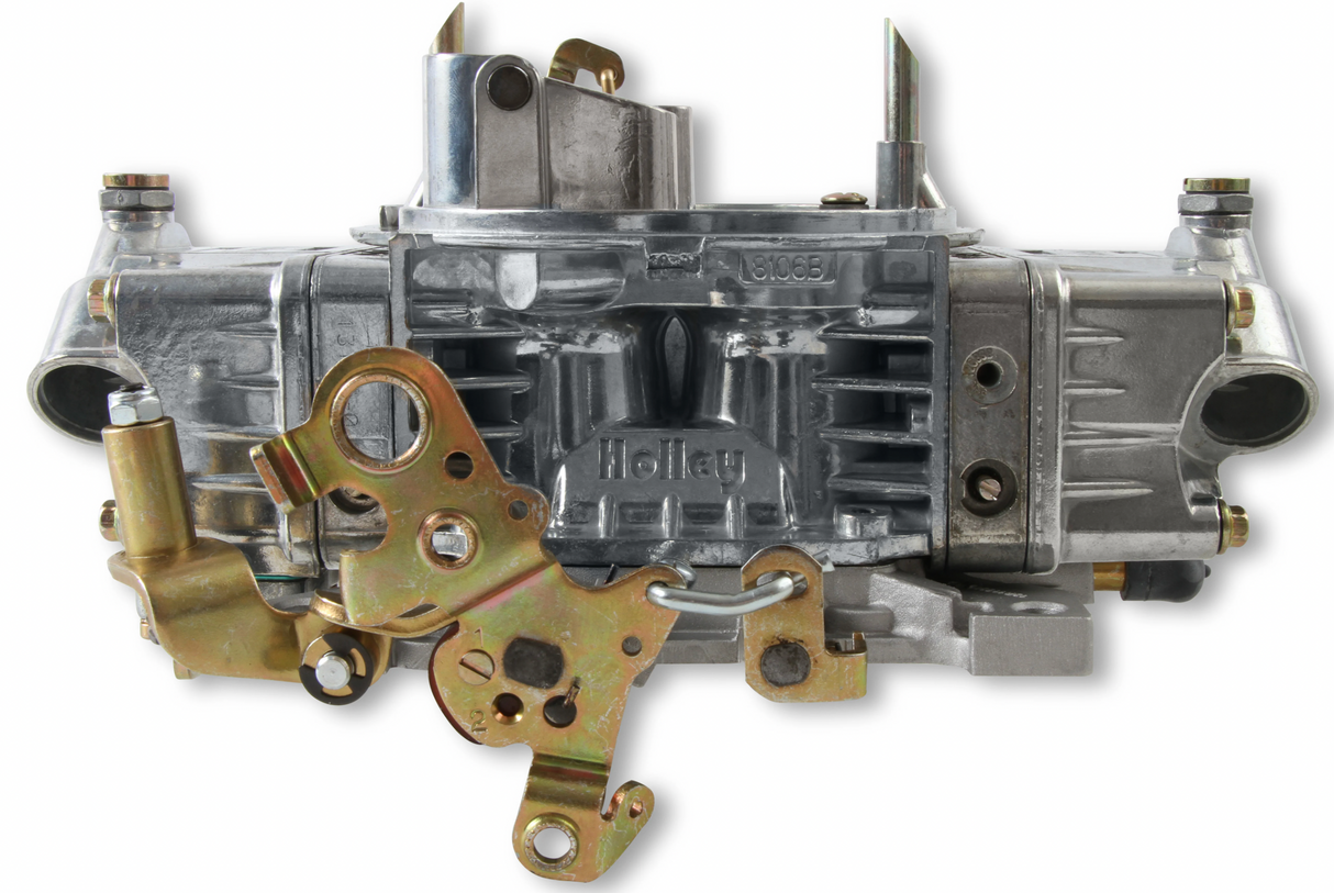 Holley® #0-80573S Supercharger Double Pumper Carburetor - Draw-Thru (750 CFM - 4150 - Mechanical Secondaries - Shiny - Gasoline)