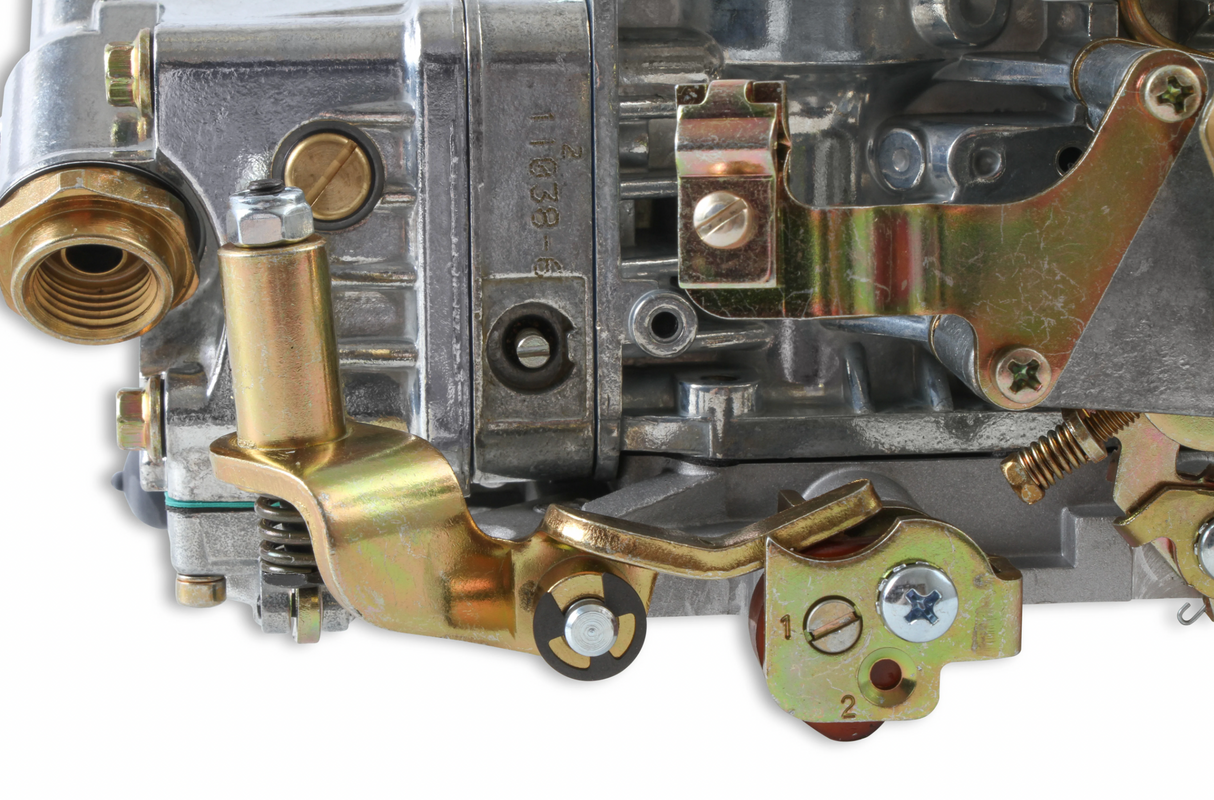 Holley® #0-80573S Supercharger Double Pumper Carburetor - Draw-Thru (750 CFM - 4150 - Mechanical Secondaries - Shiny - Gasoline)