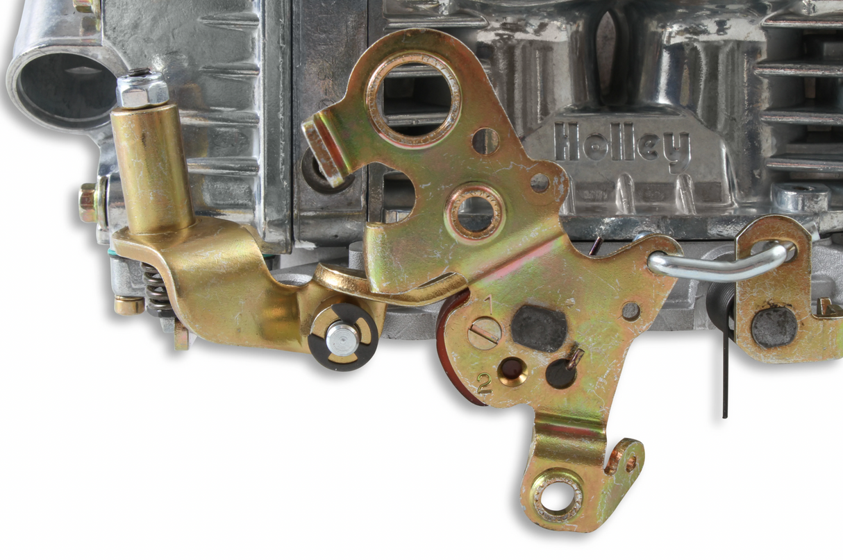 Holley® #0-80573S Supercharger Double Pumper Carburetor - Draw-Thru (750 CFM - 4150 - Mechanical Secondaries - Shiny - Gasoline)