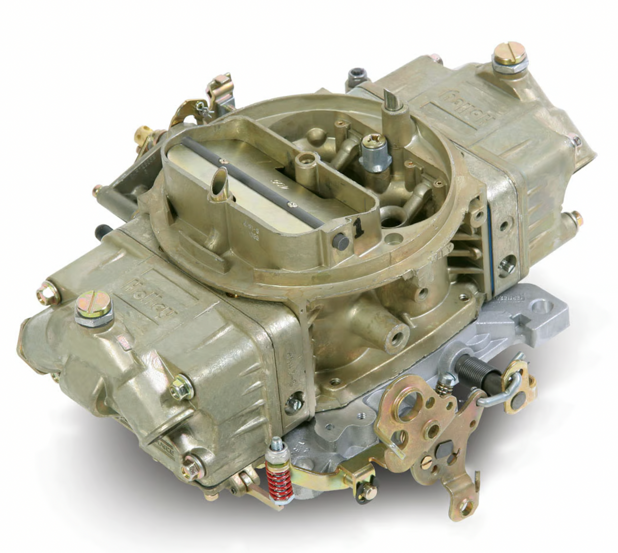 Holley® #0-4781C Double Pumper Carburetor (850 CFM - 4150 - Mechanical Secondaries - Gold Dichromate - Gasoline)