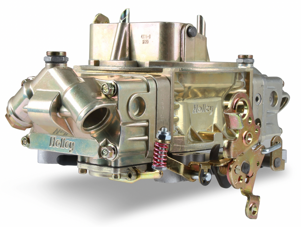 Holley® #0-4778C Double Pumper Carburetor (700 CFM - 4150 - Mechanical Secondaries - Gold Dichromate - Gasoline)