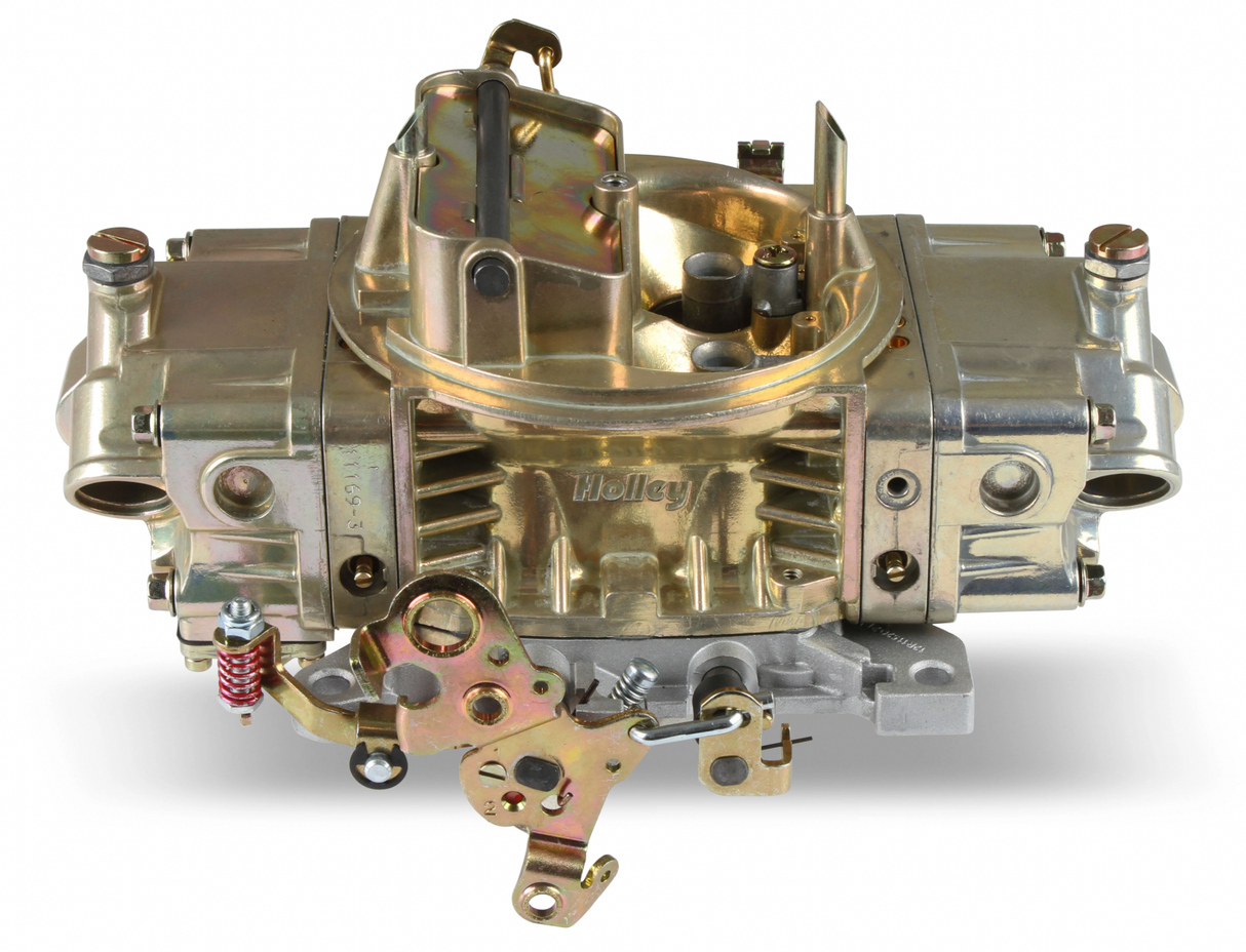 Holley® #0-4778C Double Pumper Carburetor (700 CFM - 4150 - Mechanical Secondaries - Gold Dichromate - Gasoline)