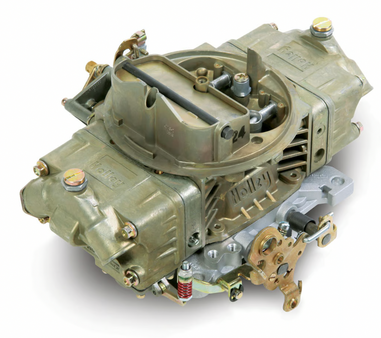 Holley® #0-4776C Double Pumper Carburetor (600 CFM - 4150 - Mechanical Secondaries - Gold Dichromate - Gasoline)