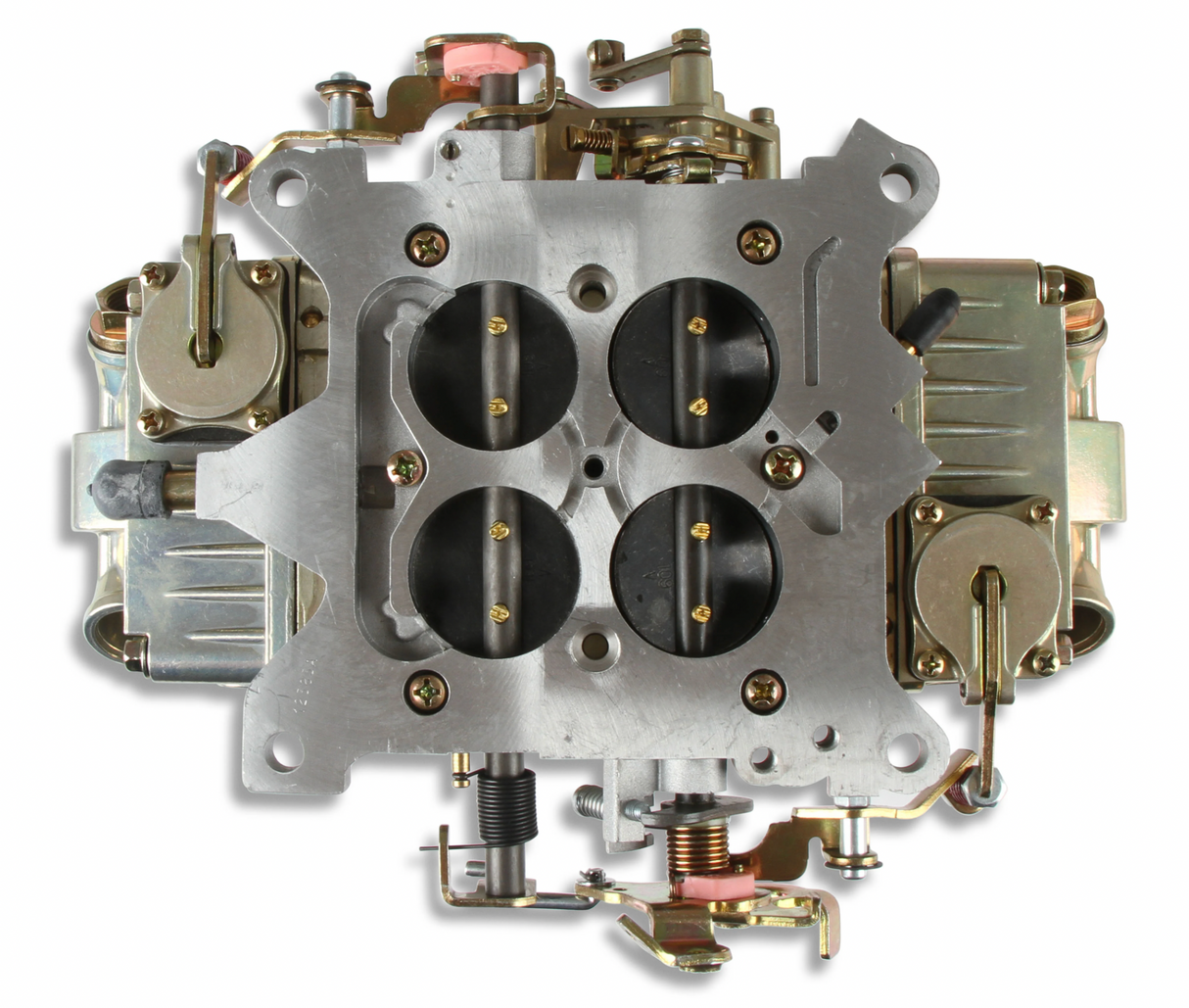 Holley® #0-4776C Double Pumper Carburetor (600 CFM - 4150 - Mechanical Secondaries - Gold Dichromate - Gasoline)