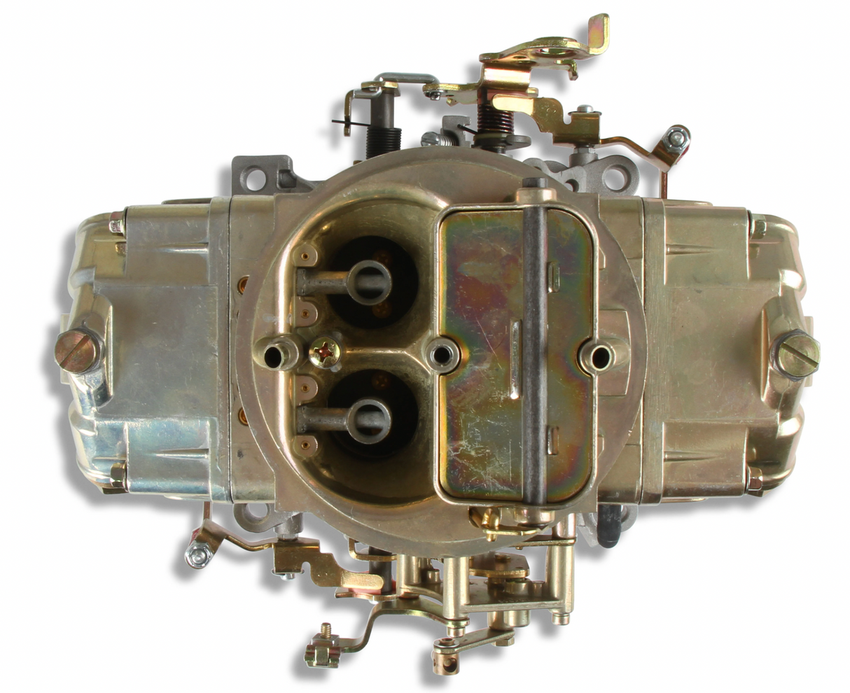 Holley® #0-4776C Double Pumper Carburetor (600 CFM - 4150 - Mechanical Secondaries - Gold Dichromate - Gasoline)