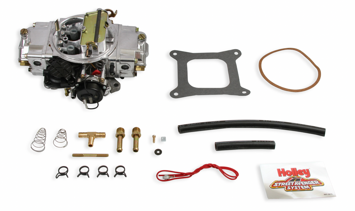 Holley® #0-83870 Street Avenger - Aluminum Carburetor (870 CFM - 4150 - Vacuum Secondaries - Shiny - Gasoline)