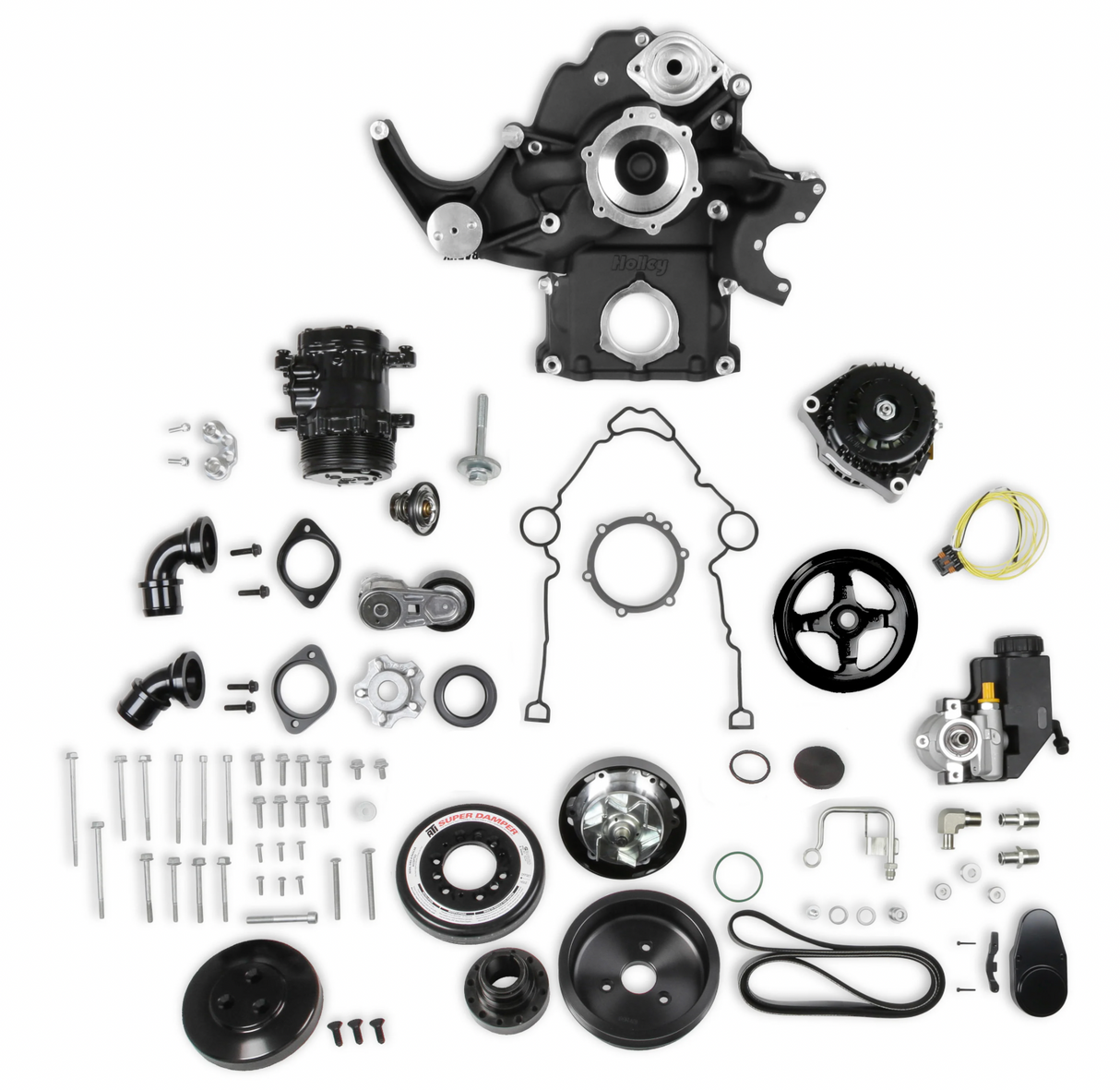 Holley® #20-292BK (03-08) GEN III HEMI NON-VVT Premium Black Mid-Mount Complete Drive System