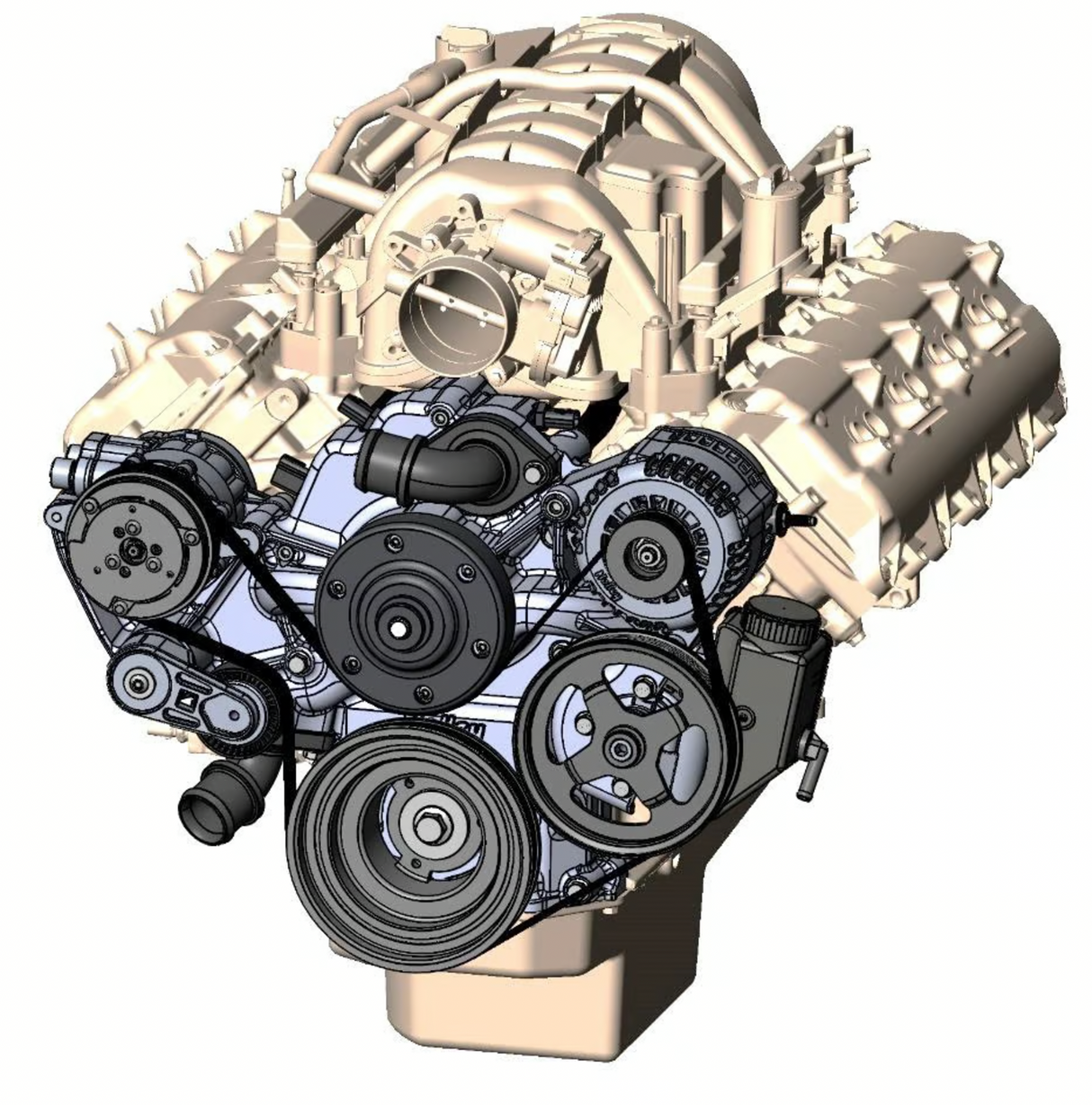 Holley® #20-293BK (09-23) GEN III HEMI VVT Premium Black Mid-Mount Complete Drive System with SFI Certified Damper