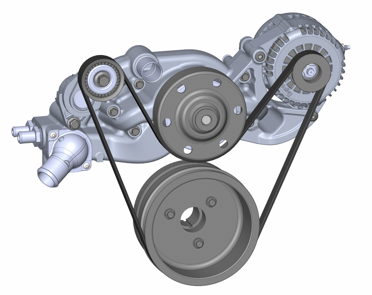 Holley® #20-202P Camaro/Corvette GEN V LT1 Polished Mid-Mount Racing Drive System Holley® #20-202P