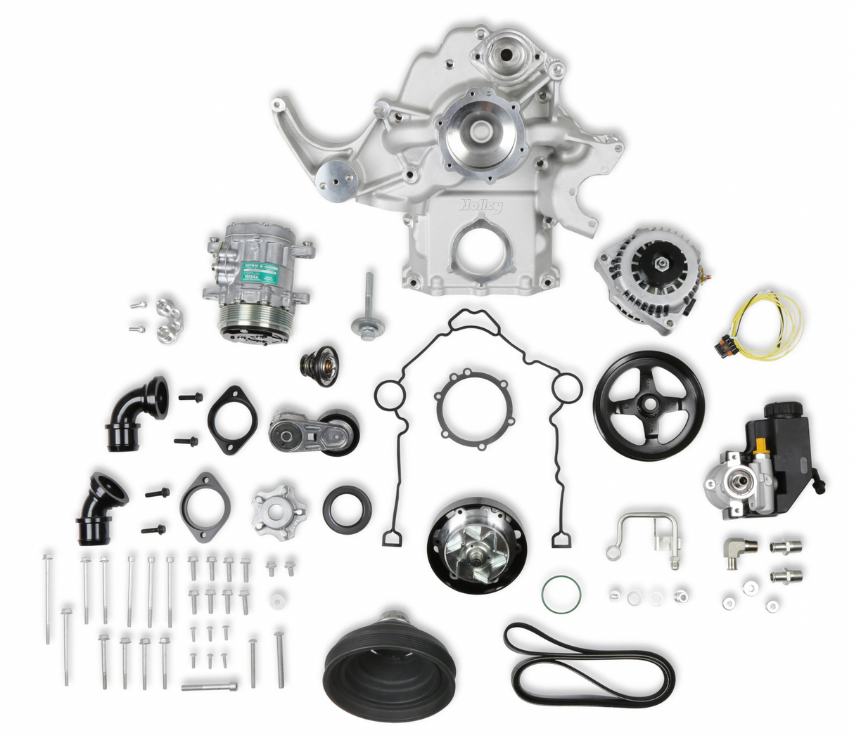 Holley® #20-290 (03-08) GEN III HEMI NON-VVT Natural Cast Mid-Mount Complete Drive System with Cast Damper