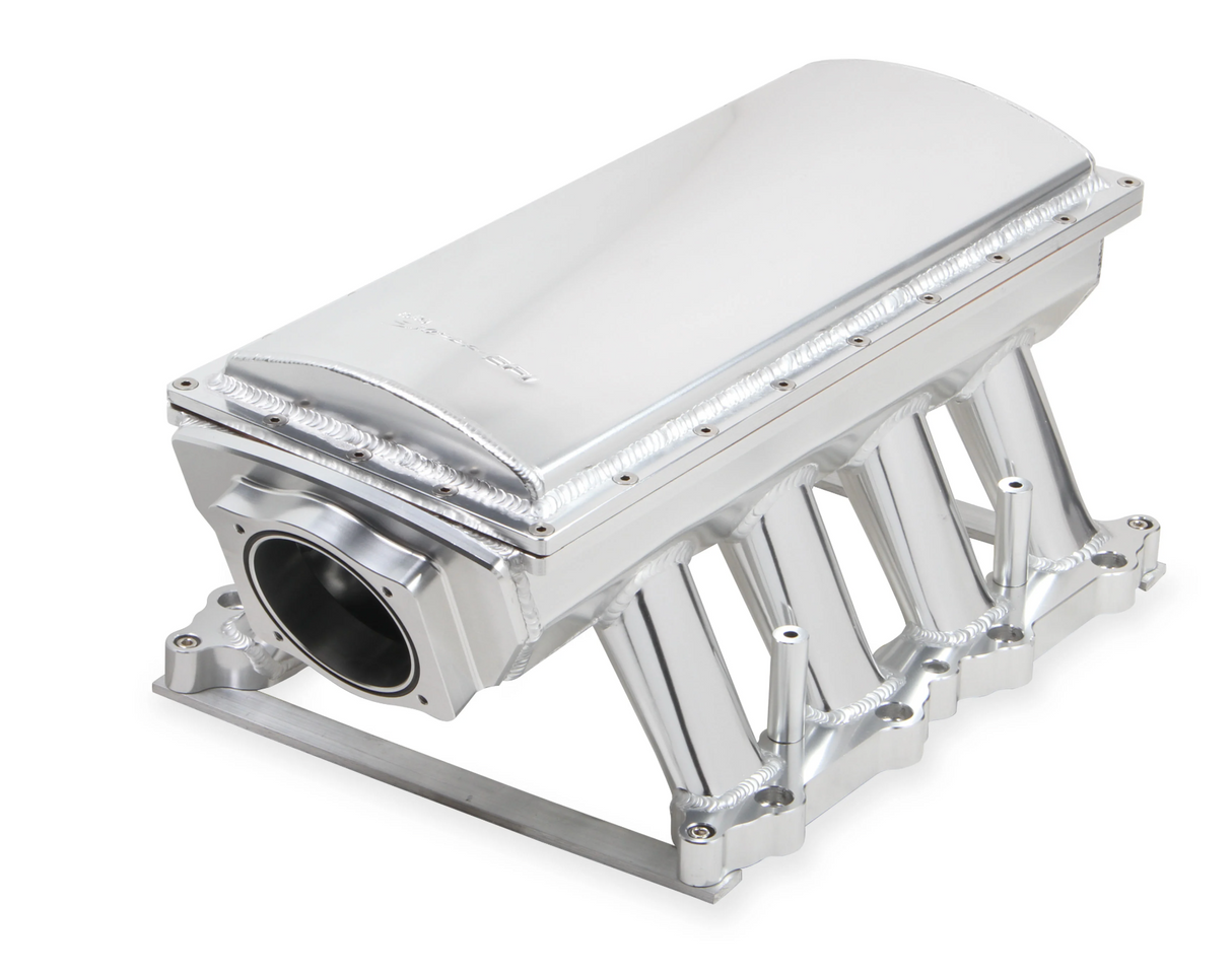 Holley® #833151 (11-14) Mustang/F-150 5.0L Silver Sniper EFI Fabricated Race Intake Manifold with Fuel Rail Kit