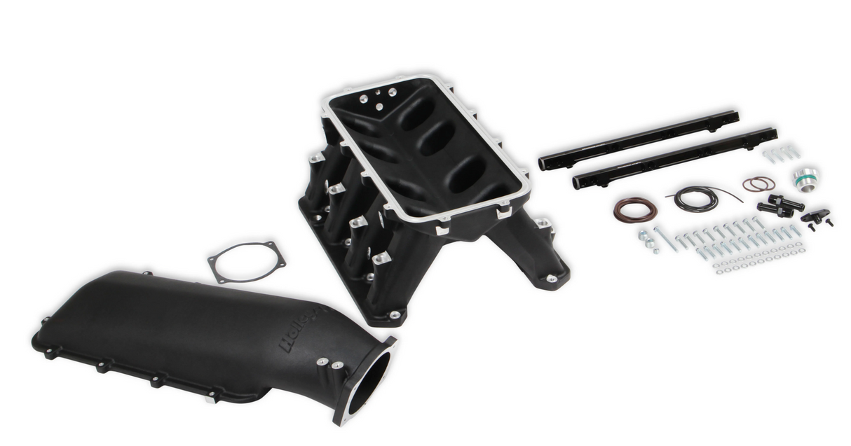 Holley® #300-651BK Gen III Hemi Hi-Ram EFI Manifold (105mm LS Style Throttle Body)