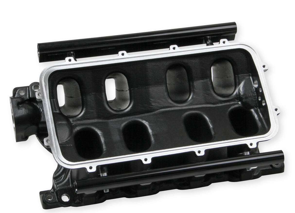 Holley® #300-241BK Black Ford 351W (9.5" Deck) Ford Hi-Ram Intake Manifold with 95mm LS Throttle Body Flange Top