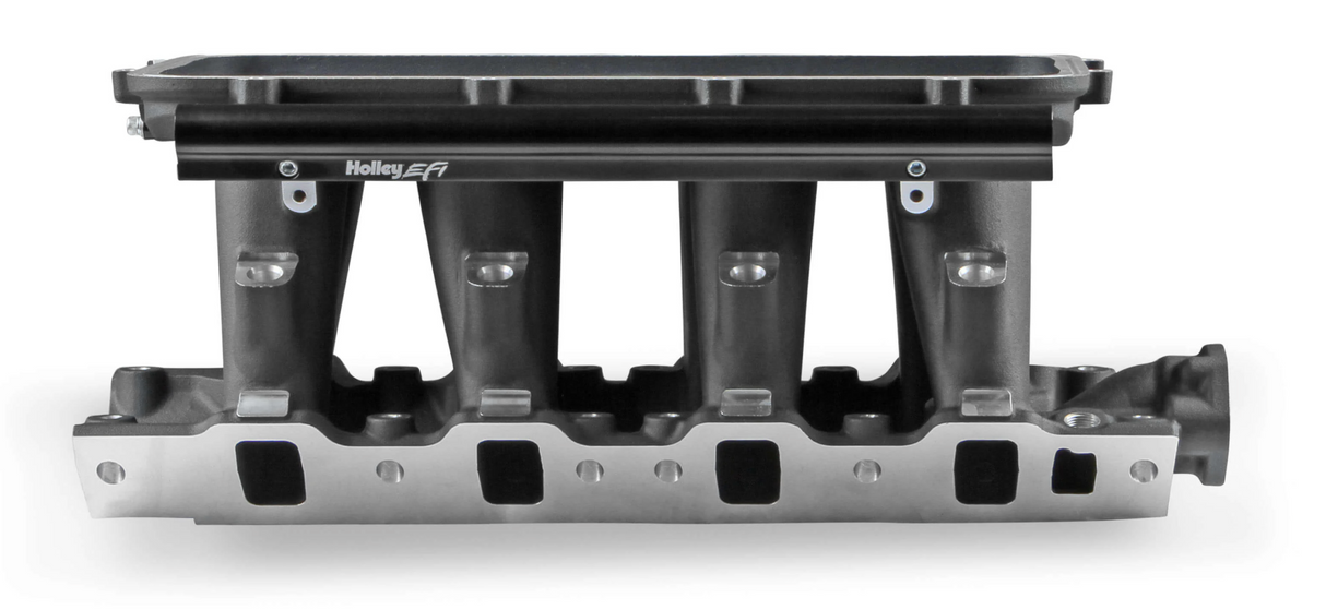 Holley® #300-306BK 8.2" SBF Ford Hi-Ram Intake Manifold with 95mm 1986-95 Ford 5.0 Throttle Body Flange Side Mount Top