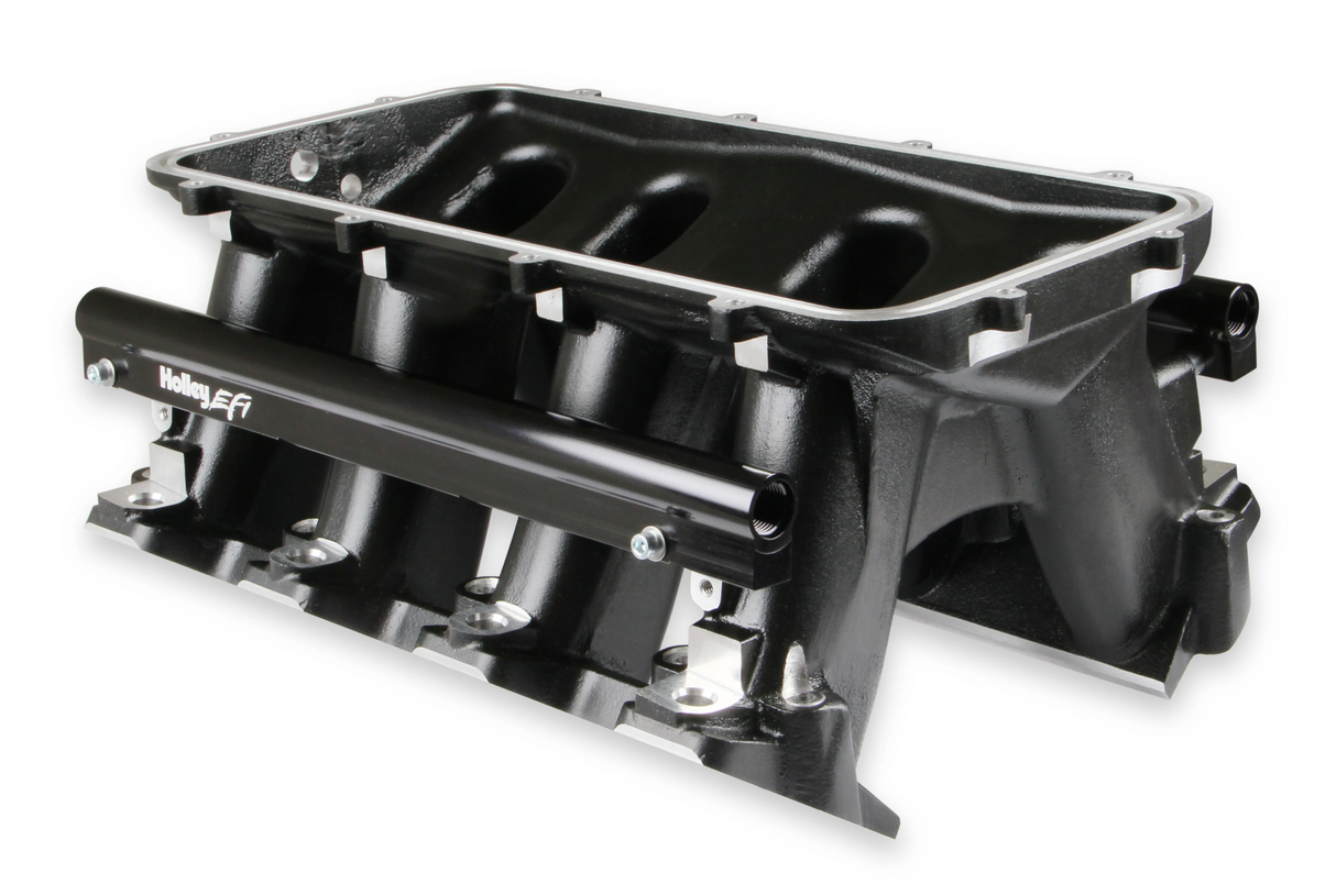 Holley® #300-117BK GM LS3/L92 Hi-Ram Intake Manifold for 105mm GM LS3/L92 Throttle Body (Longitudinal Mount Plenum Top)
