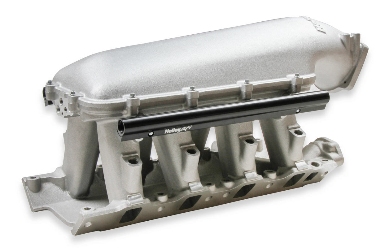 Holley® #300-306 8.2" SBF Ford Hi-Ram Intake Manifold with 95mm 1986-95 Ford 5.0 Throttle Body Flange Side Mount Top