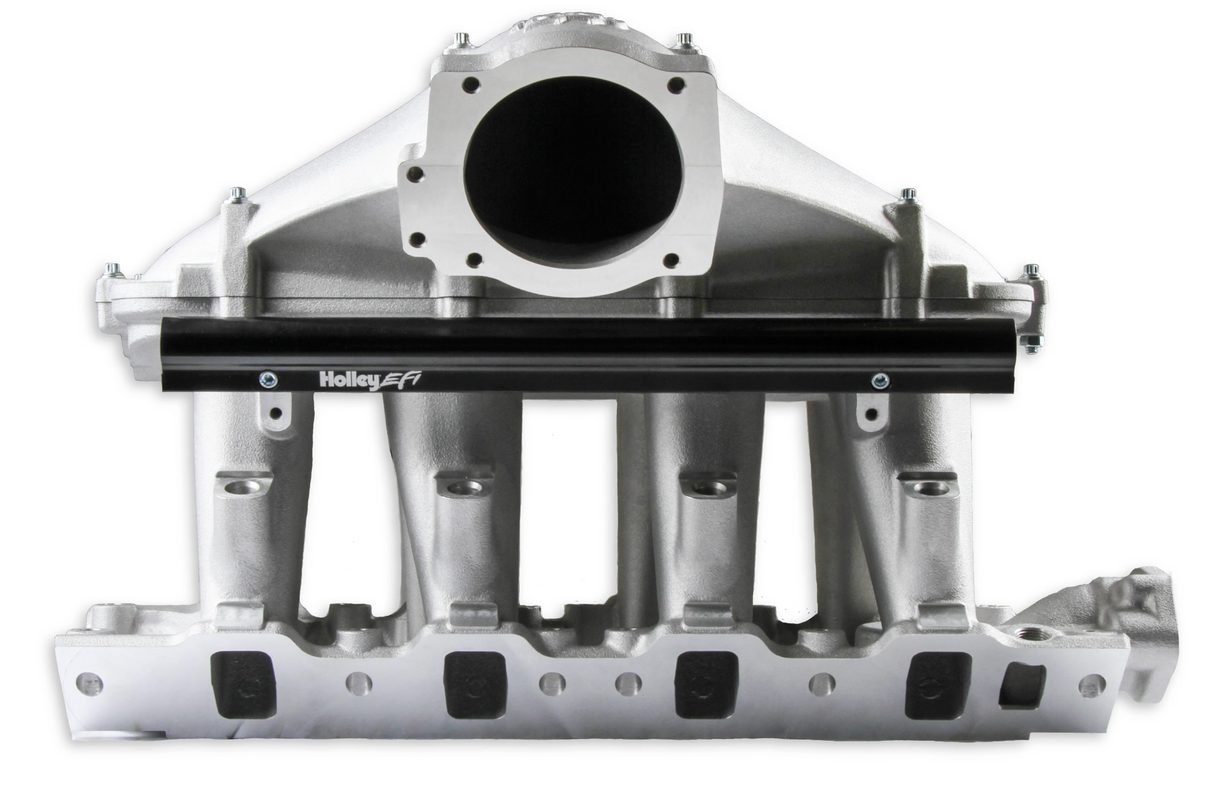 Holley® #300-306 8.2" SBF Ford Hi-Ram Intake Manifold with 95mm 1986-95 Ford 5.0 Throttle Body Flange Side Mount Top