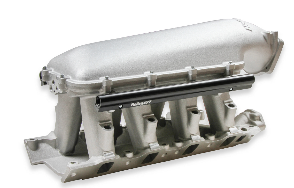 Holley® #300-308 8.2" SBF Ford Hi-Ram Intake Manifold with 105mm 1986-95 Ford 5.0 Throttle Body Flange Side Mount Top