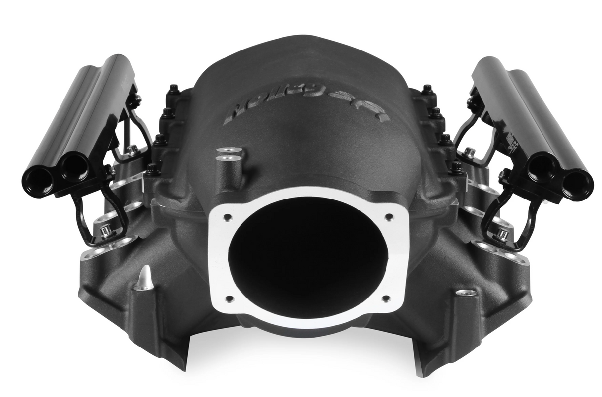 Holley® #300-683BK GM LS3/L92 Lo-Ram Dual Injector Intake Manifold with Fuel Rails