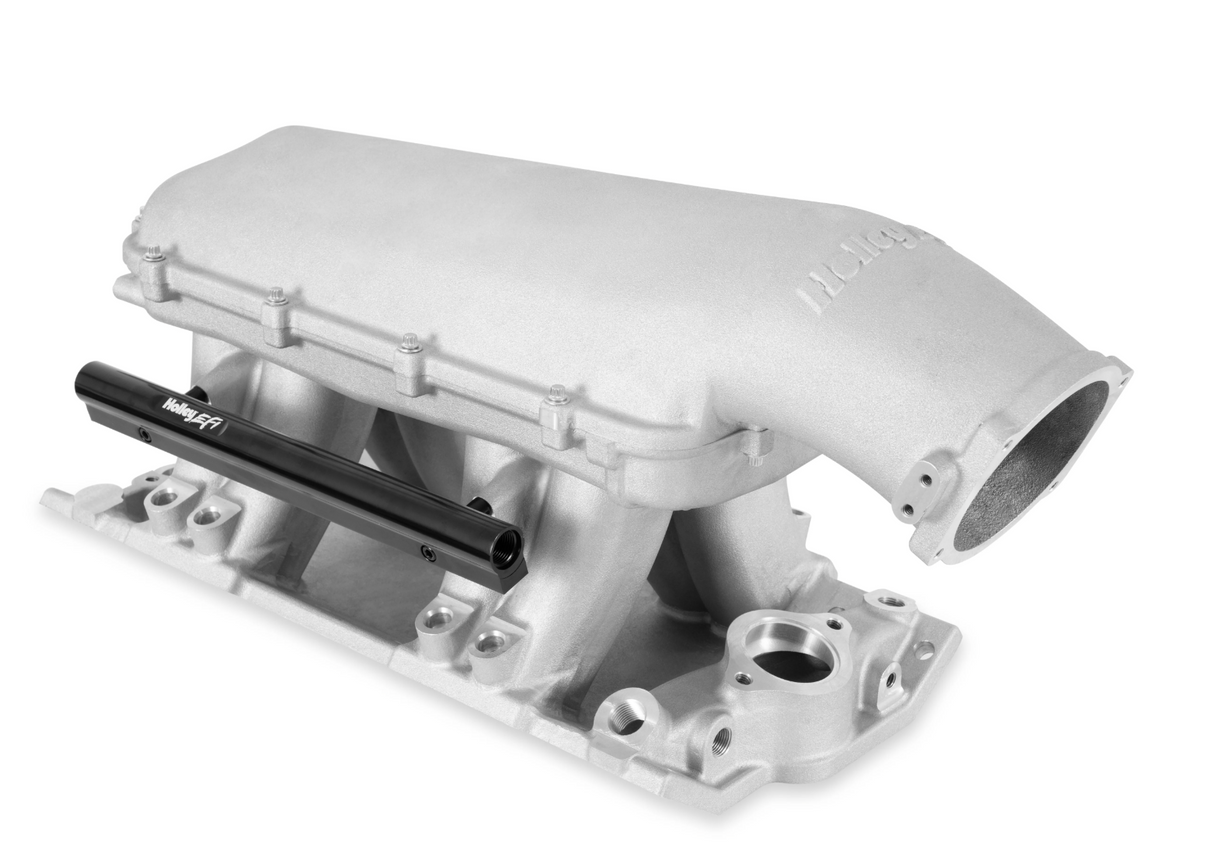 Holley® #300-950 Small Block Chevy Hi-Ram Intake Manifold with 105mm LS Throttle Body Flange Plenum Top