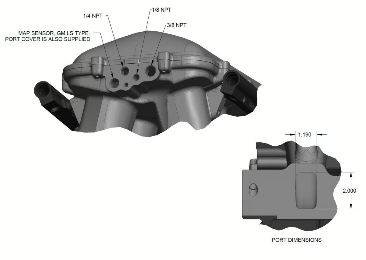 Holley® 300-274BK 8.2" SBF Ford Hi-Ram Intake Manifold Base