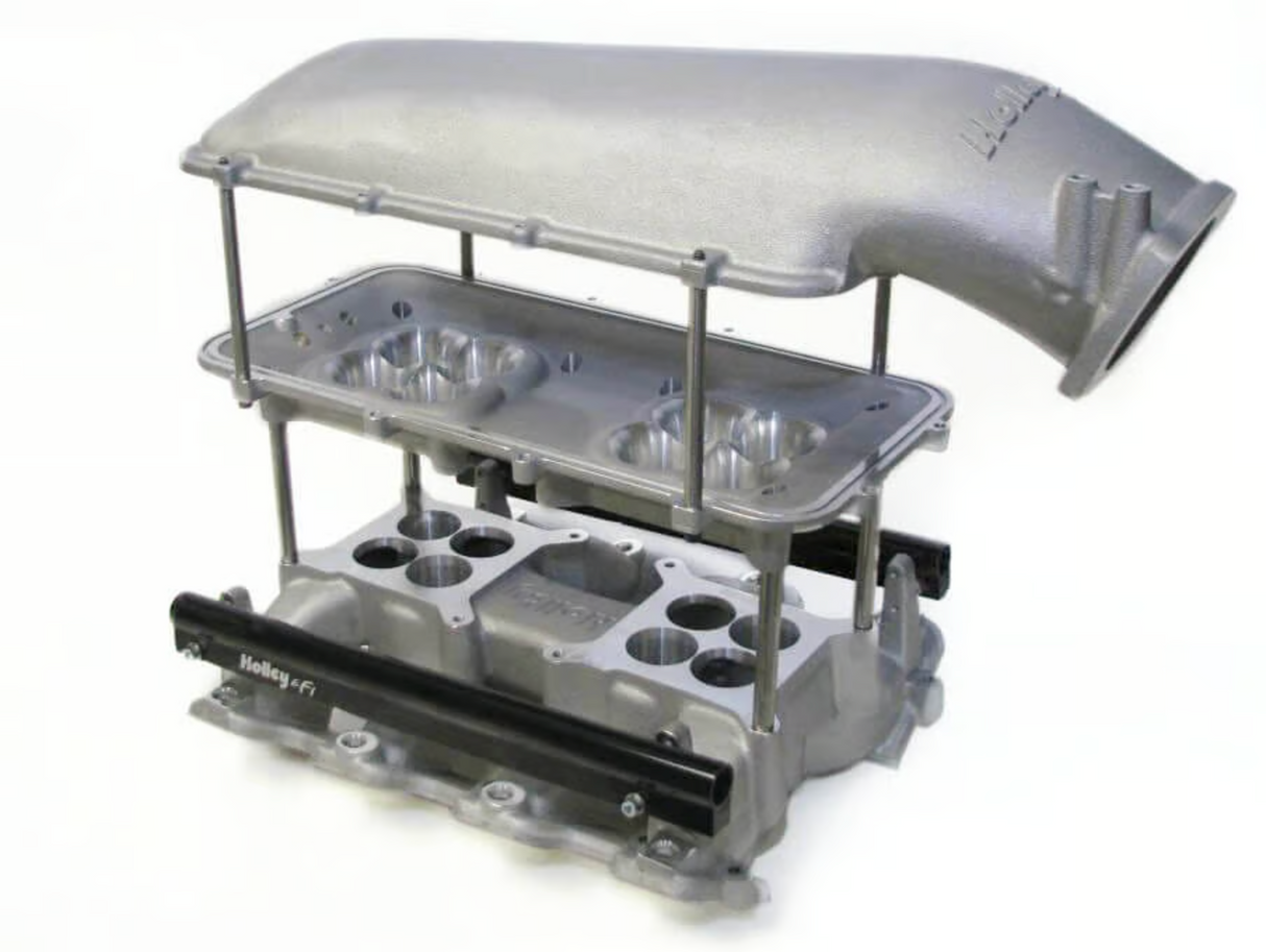 Holley® #300-126 GM LS1/LS2/LS6 Mid-Rise Cast Intake Manifold for 95mm LS Throttle Bodies