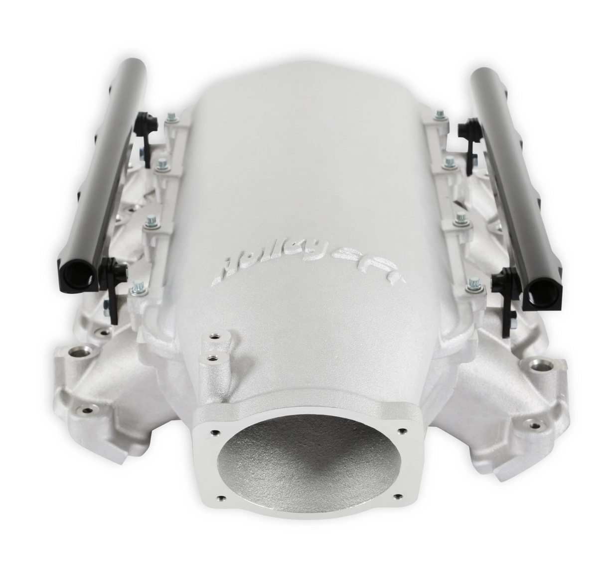 Holley® #300-718 GM GEN V LT1 Lo-Ram Satin Intake Manifold with Port Injection Fuel Rails