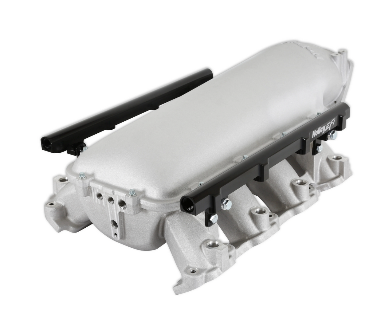 Holley® #300-718 GM GEN V LT1 Lo-Ram Satin Intake Manifold with Port Injection Fuel Rails