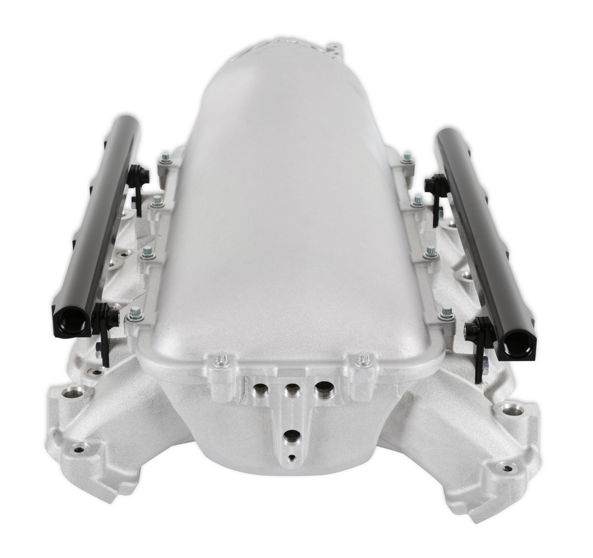 Holley® #300-718 GM GEN V LT1 Lo-Ram Satin Intake Manifold with Port Injection Fuel Rails