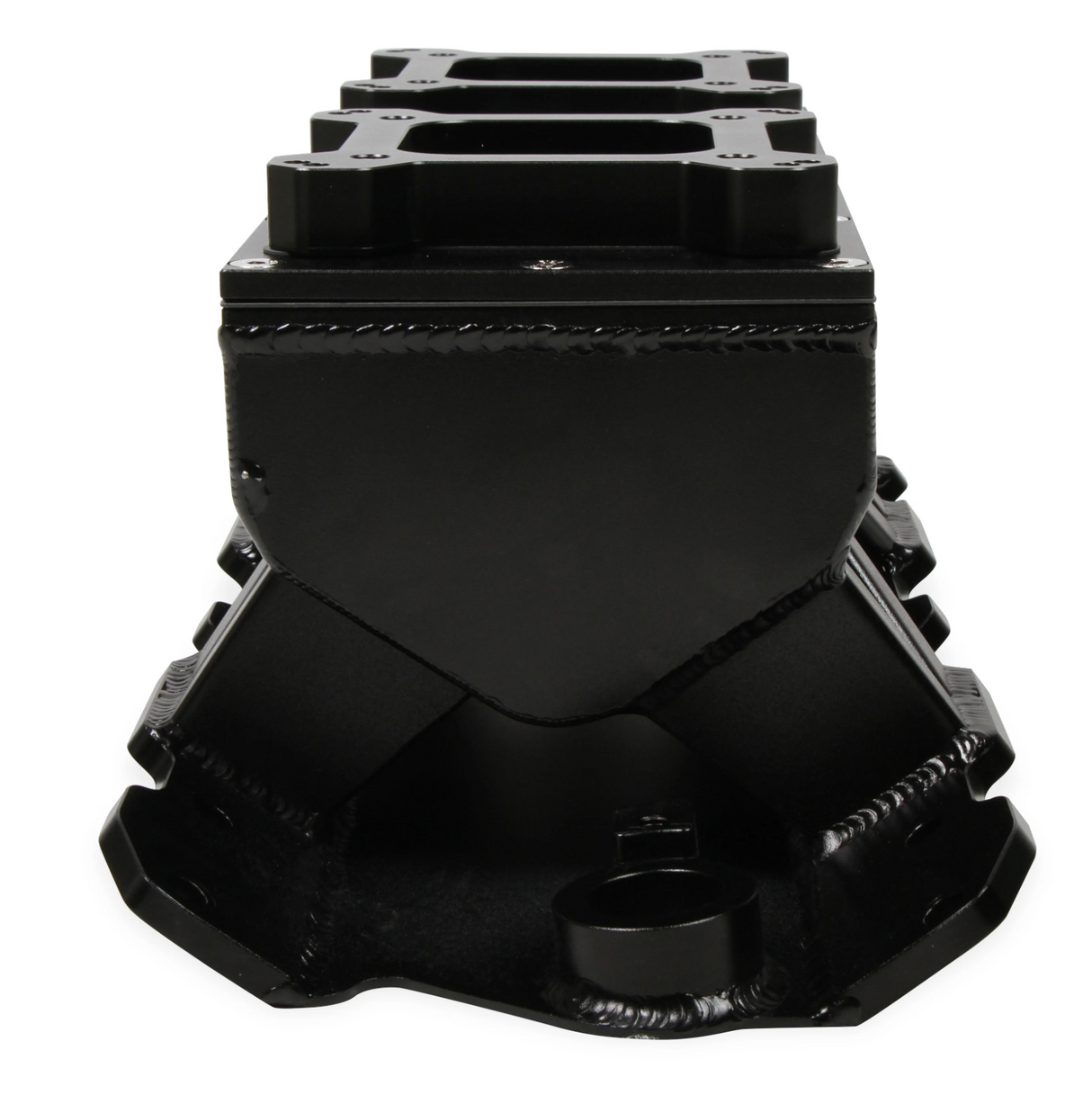 Holley® #825124 Small Block Chevy Sniper Sheet Metal Fabricated Intake Manifold (2 x 4150 Flange Plate)