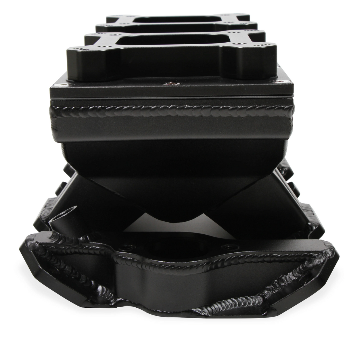 Holley® #825124 Small Block Chevy Sniper Sheet Metal Fabricated Intake Manifold (2 x 4150 Flange Plate)