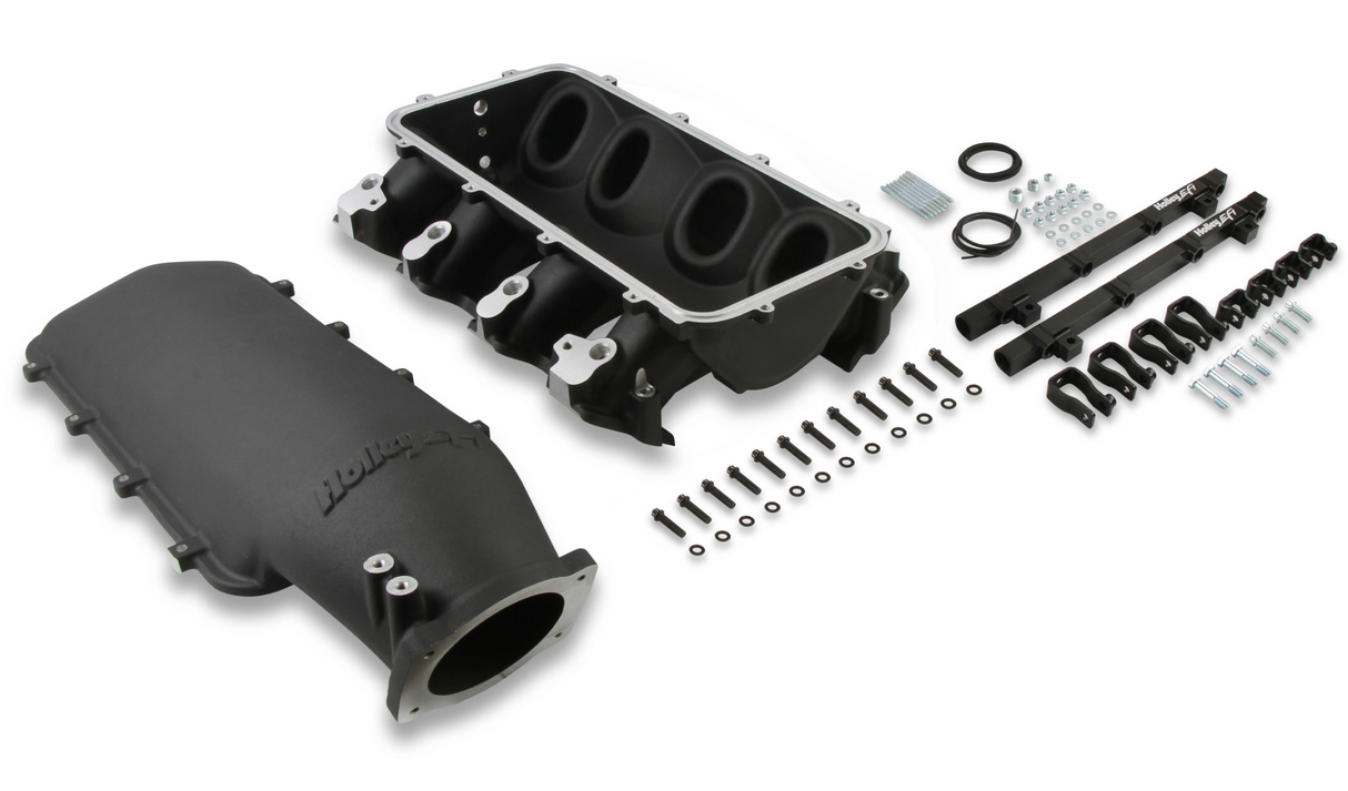 Holley® #300-679BK GM LS3/L92 Lo-Ram Intake Manifold with Single Injector