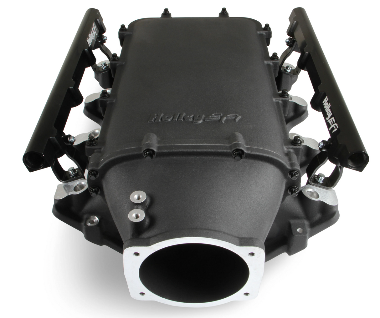 Holley® #300-621BK GM LS1/LS2/LS6 Lo-Ram EFI Balck Intake Manifold with Fuel Rails