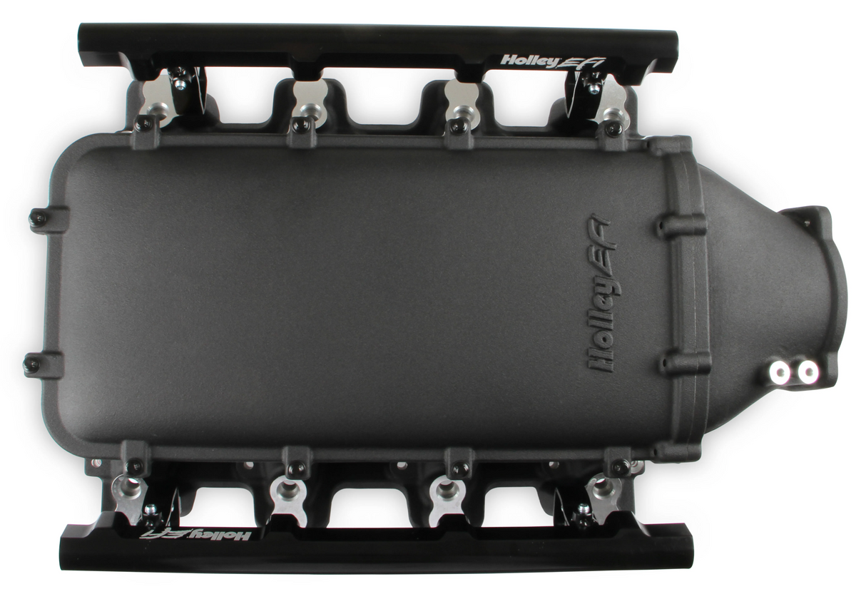 Holley® #300-621BK GM LS1/LS2/LS6 Lo-Ram EFI Balck Intake Manifold with Fuel Rails