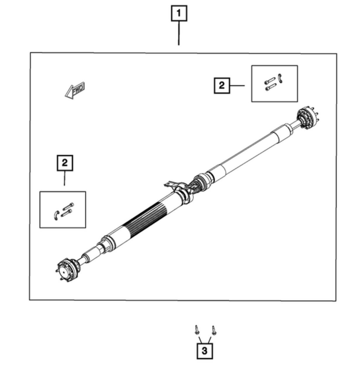 Mopar® #68546850AA (22-23) Dodge Charger Scat Pack OE Drive Shaft