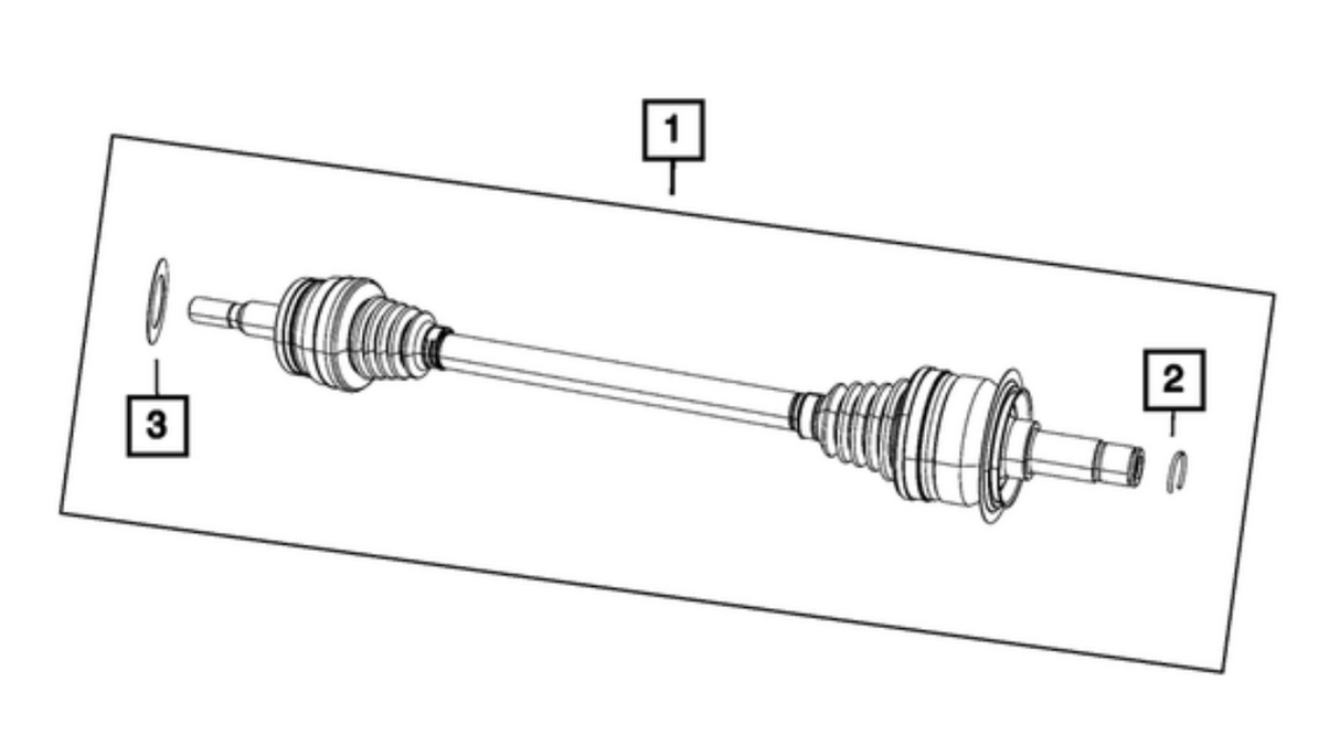 Mopar® #53010748AA (15-23) Dodge Challenger/Charger SRT Passenger Side CV Axle Shaft