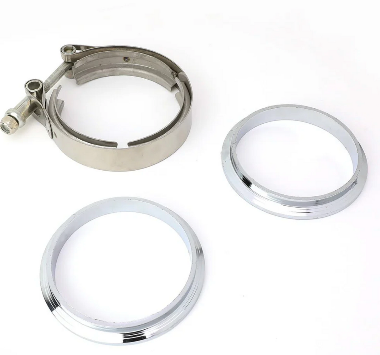 Speed Engineering® #25-1093 2.5" V-Band Clamp & Flanges ((Large 8mm x 1.25 Bolt))