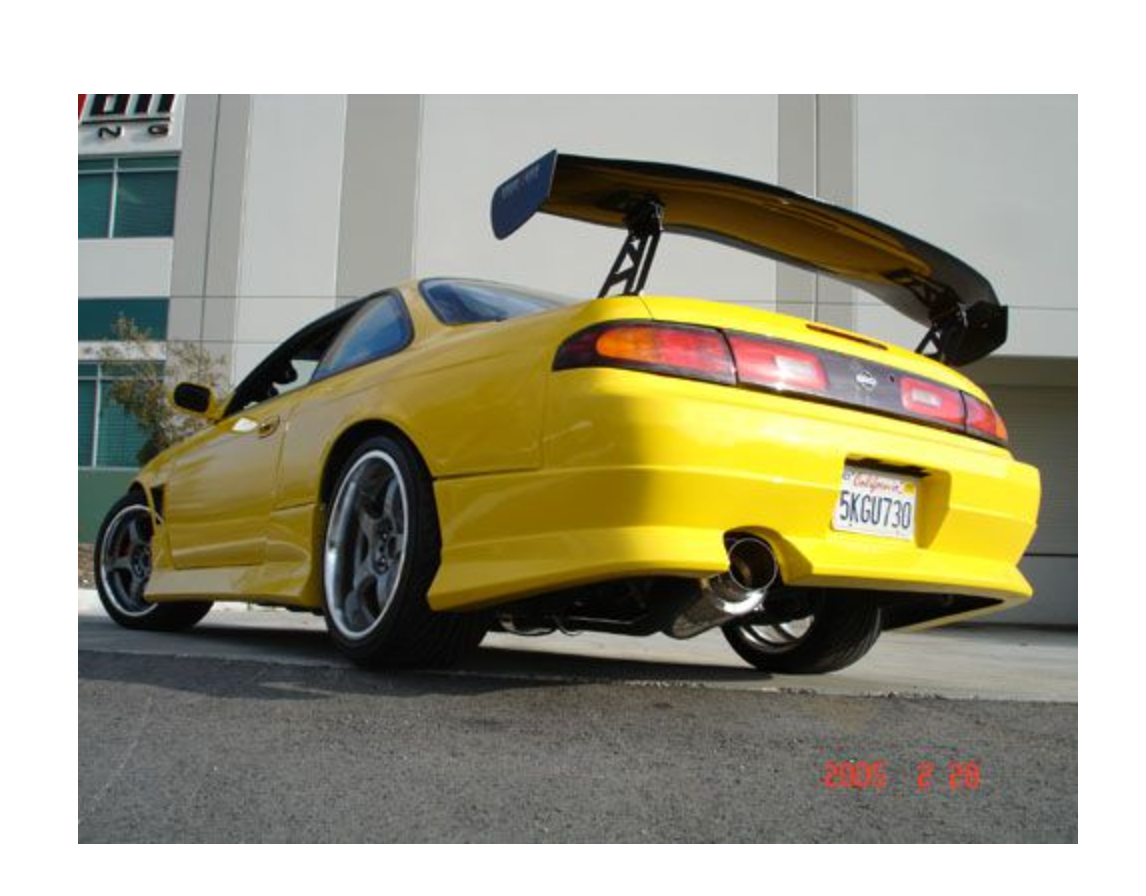 Megan Racing® (95-98) Nissan 240SX Turbo Type 304SS 2.5" Cat-Back Exhaust with 4.5" OD Tip