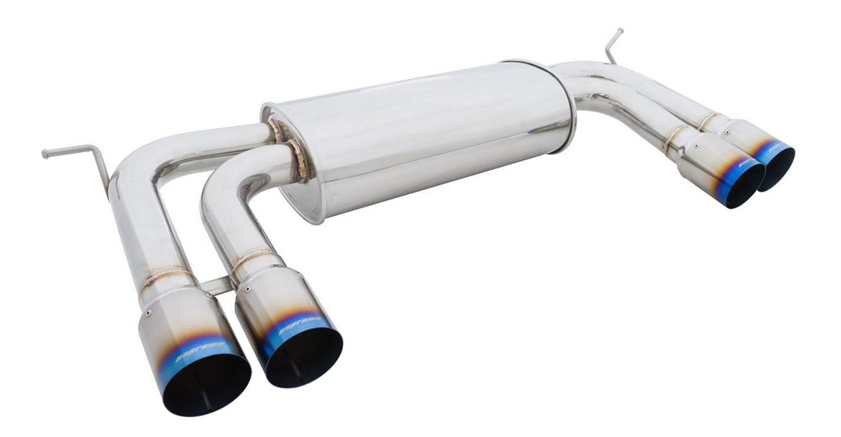 Megan Racing® (10-14) BMW X5M/X6M Supremo Axle-Back Exhaust with Quad Burnt Tips