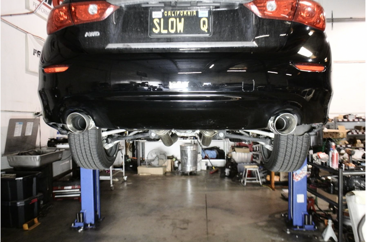 Megan Racing® (16+) Infiniti Q50 304SS 3" Cat-Back Exhaust with 4" OD Burnt Tips