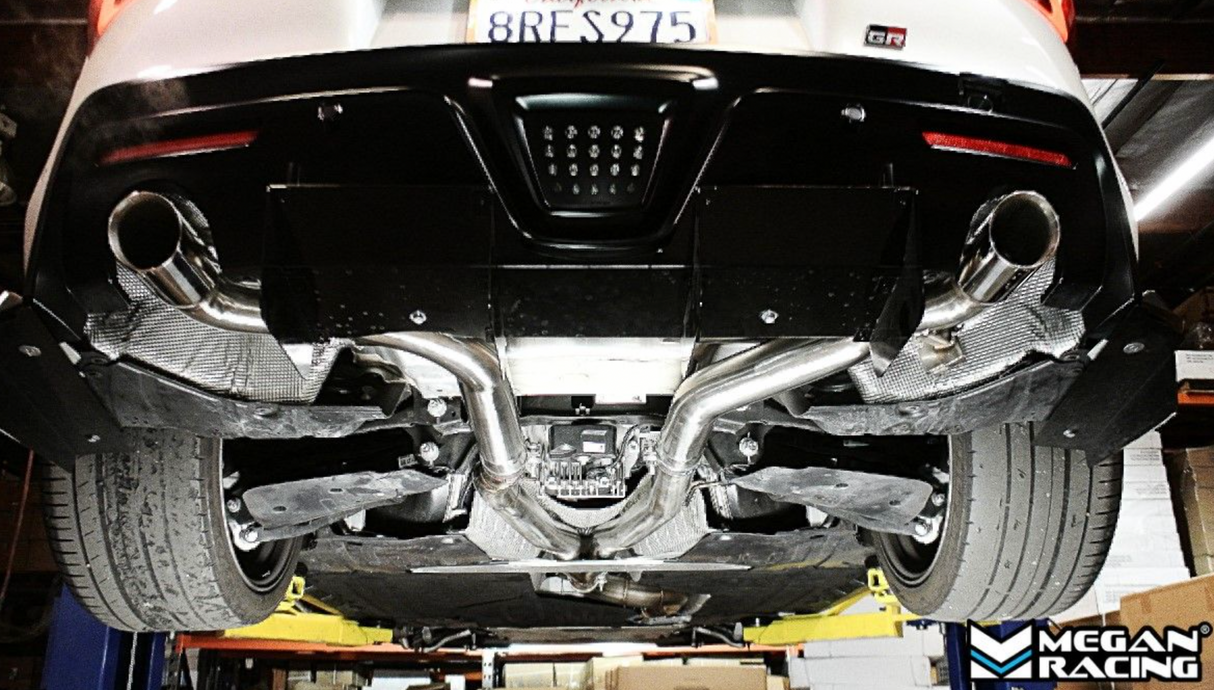 Megan Racing® (19-25) Toyota GR Supra B58B30 304SS 2.5" Axle-Back Exhaust with 4" OD Brushed Tips