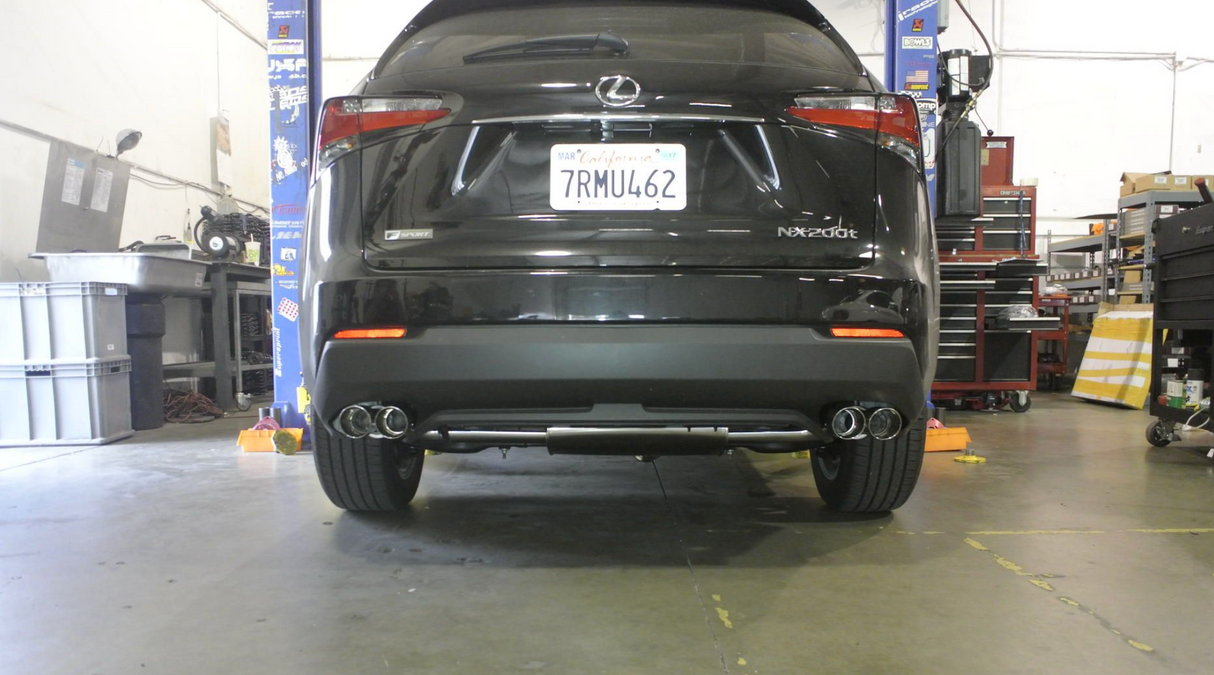 Megan Racing® (15-21) Lexus NX200t 304SS 2.5" Axle-Back Exhaust with Quad 4" OD Polished Tips