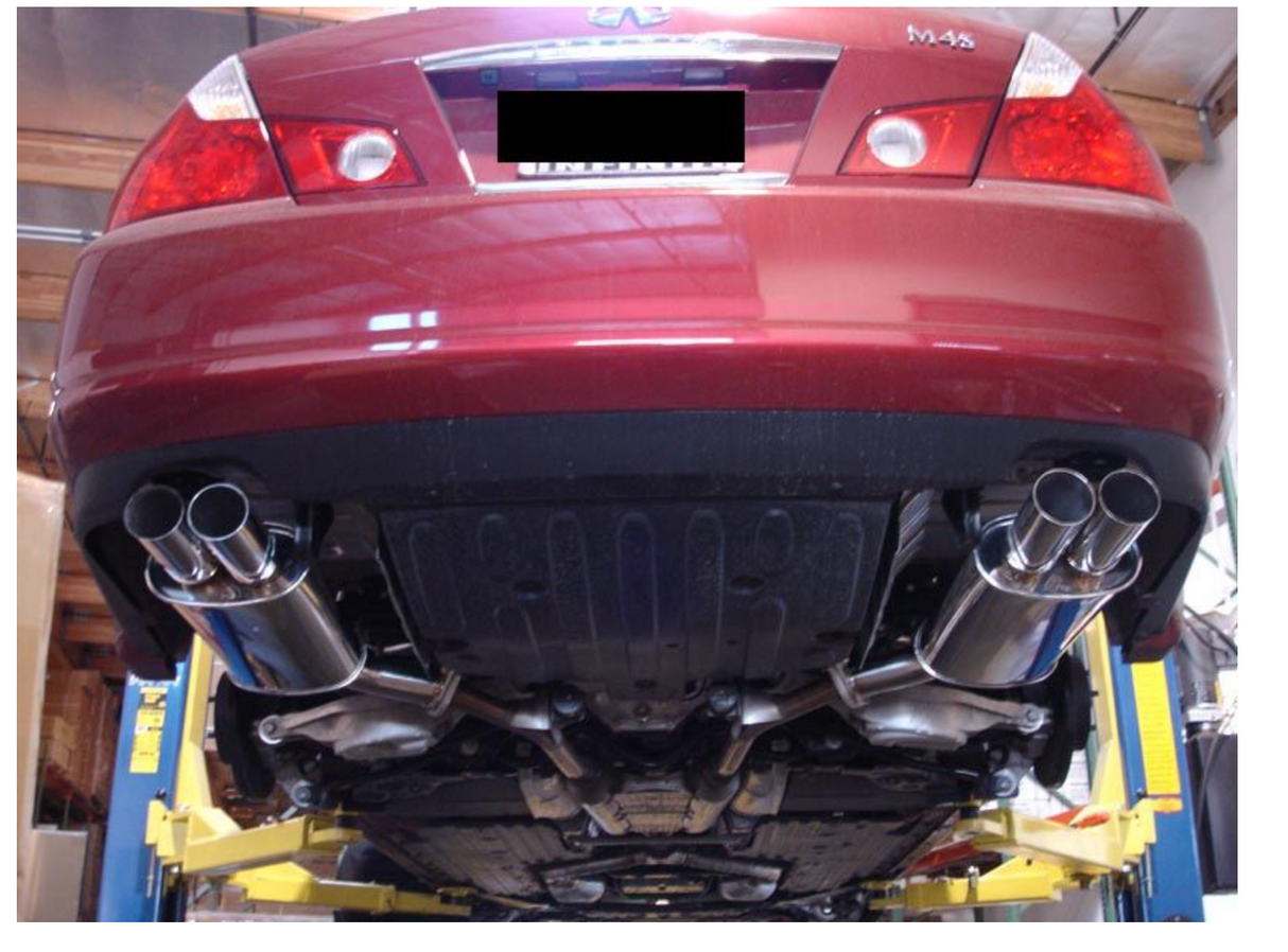 Megan Racing® (06-10) Infiniti M35/M45 304SS 2.5" Axle-Back Exhaust with Quad 4" OD Tips
