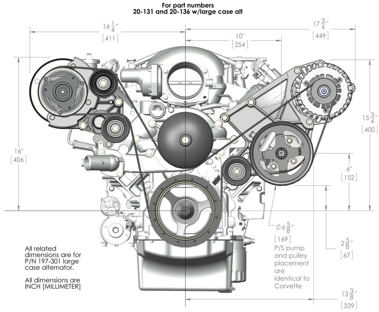 Holley® #20-136BK GM LS/LT High-Mount Complete Drive Kit