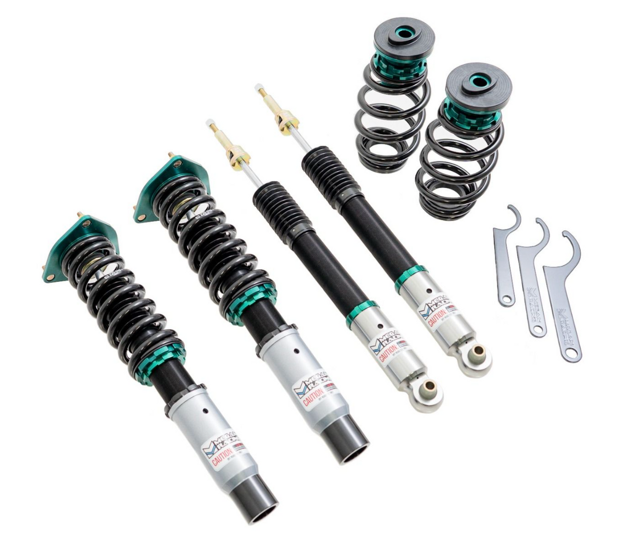 Megan Racing® (17-25) Audi A4/A5 Euro Series Coilover Kit (Active Suspension, 48mm diameter front strut)