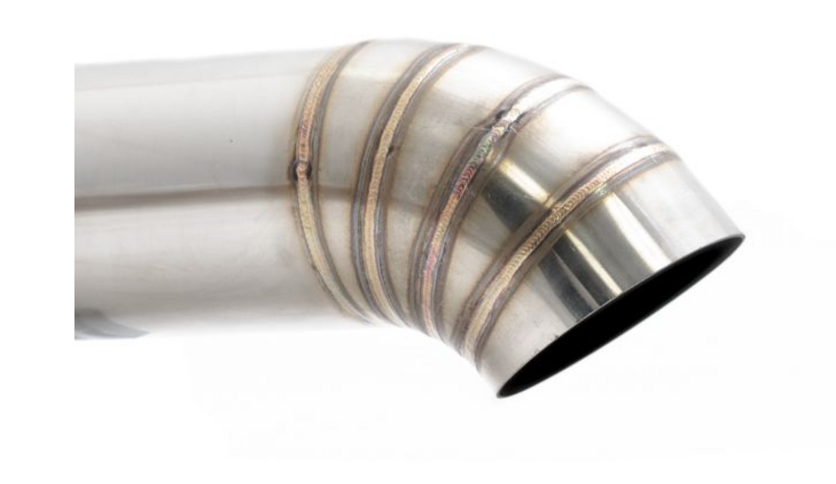 Megan Racing® Universal 3" to 4" VIP Exhaust Tips "Blast Pipes" Style - Single - Turn Down - Stainless Tip