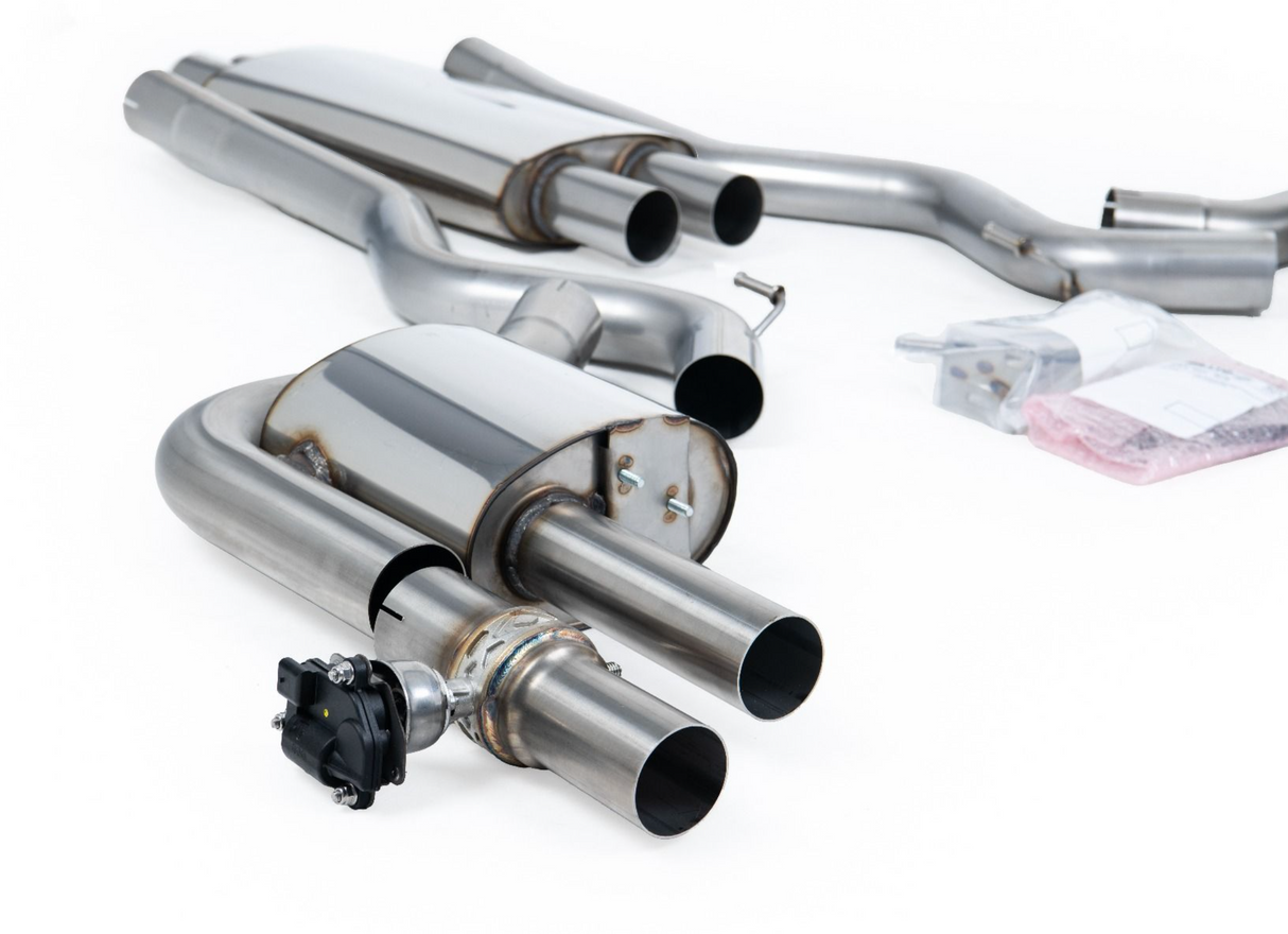 Milltek® Ford Mustang EcoBoost S650 304SS 3" Valved/Resonated Cat-Back Exhaust with Quad 4" OD Tips